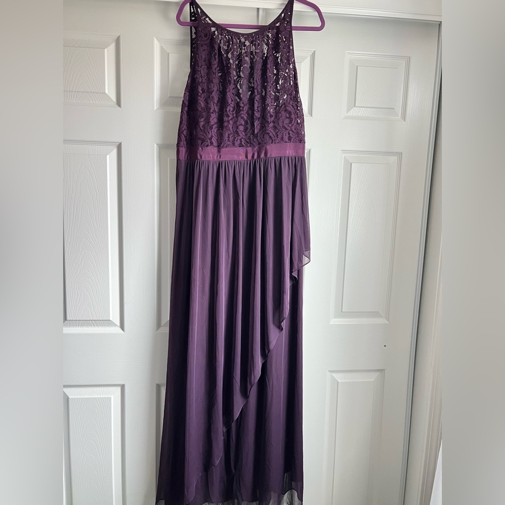 Adrianna Papell plum evening gown